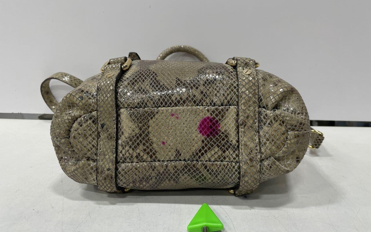 Michael Kors Python Print Satchel Bag with Shoulder Strap