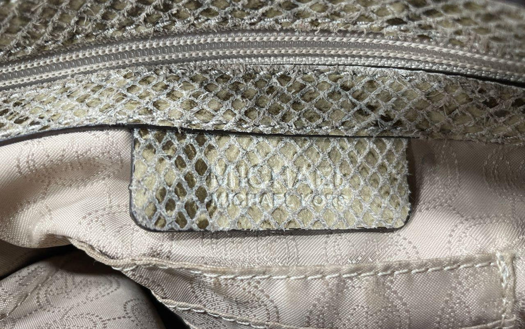 Michael Kors Python Print Satchel Bag with Shoulder Strap
