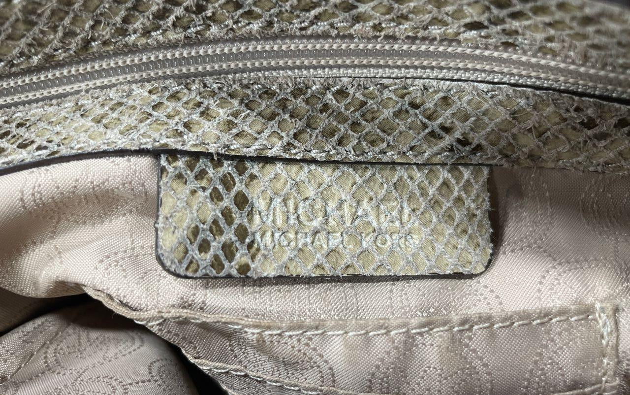 Michael Kors Python Print Satchel Bag with Shoulder Strap