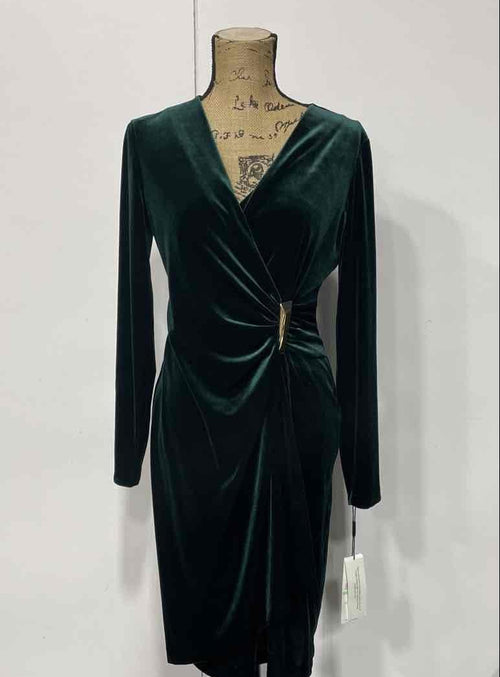 Calvin Klein Emerald Green Surplice Sheath Dress Size 8