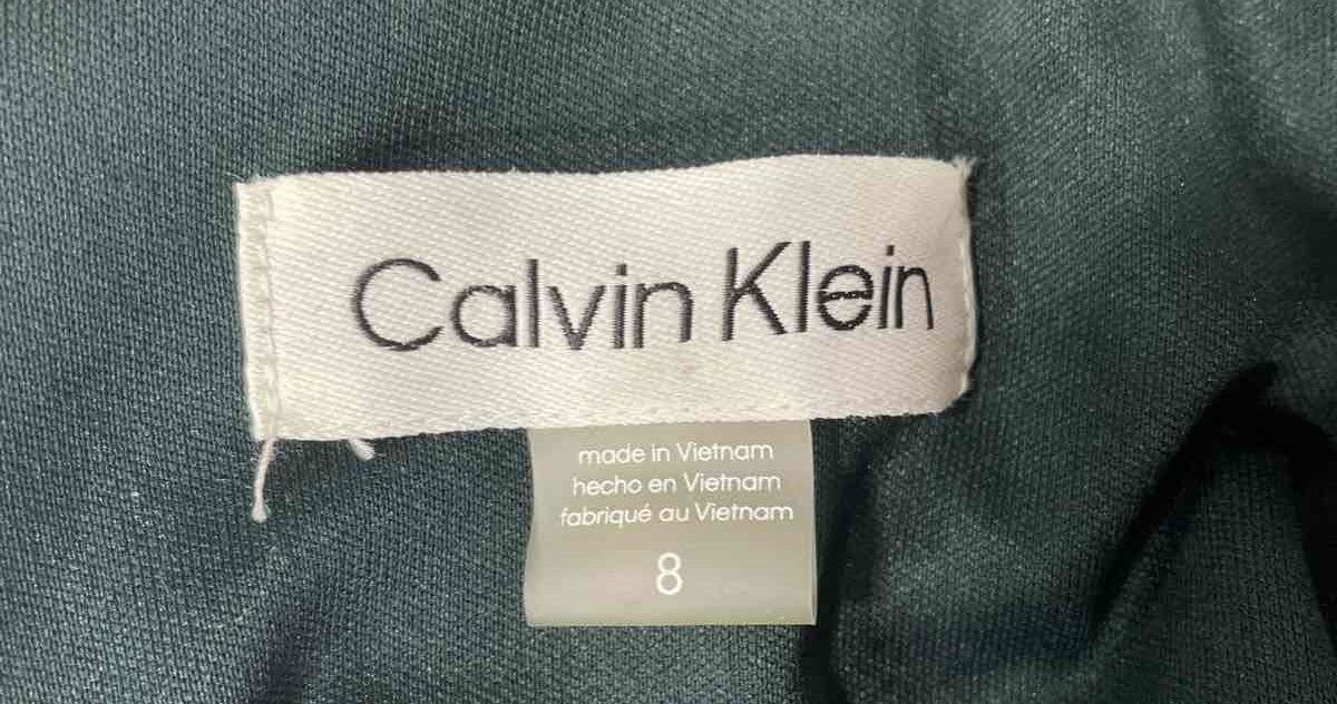 Calvin Klein Emerald Green Surplice Sheath Dress Size 8