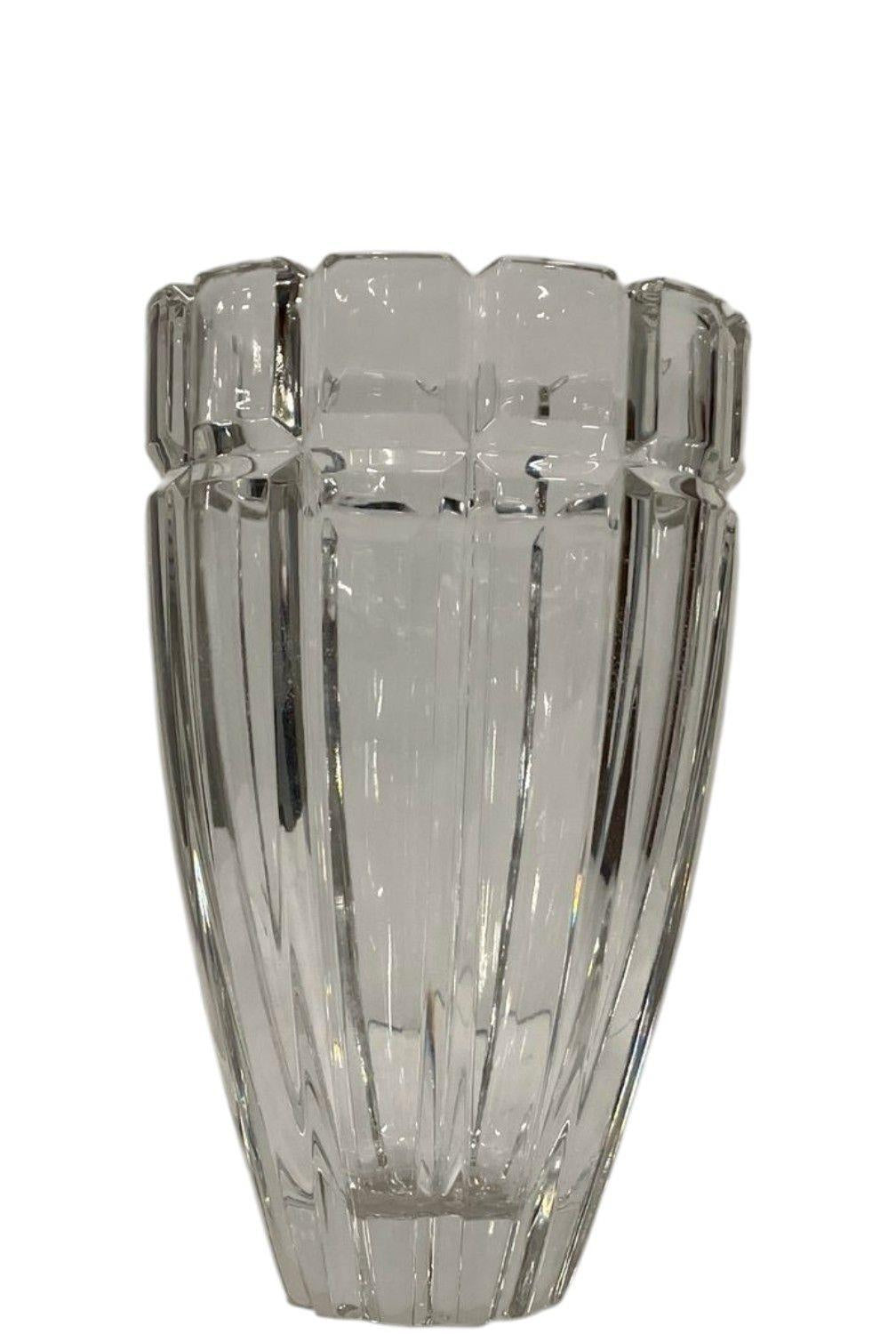 Mikasa Reflections Art Deco Crystal Vase