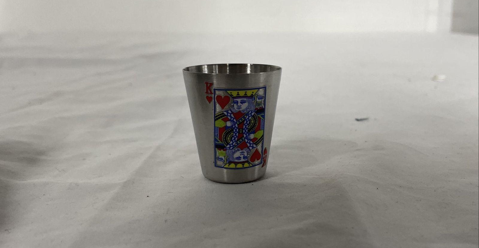 Royal Collection Playing Cards 8 Shot Glasses & 2 Card Bottle Openers