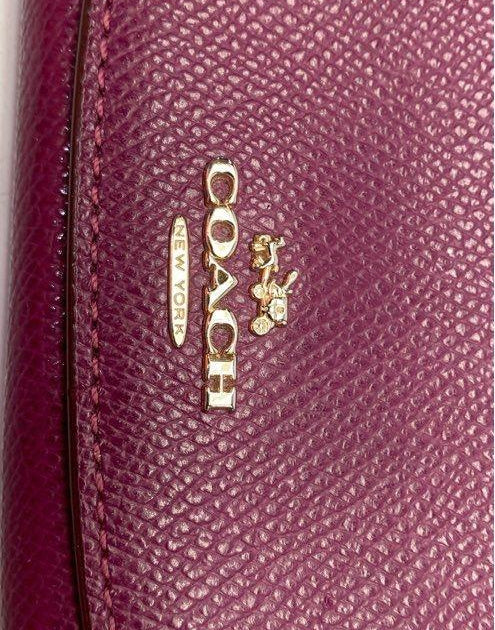 Coach Burgundy Floral Leather Wallet