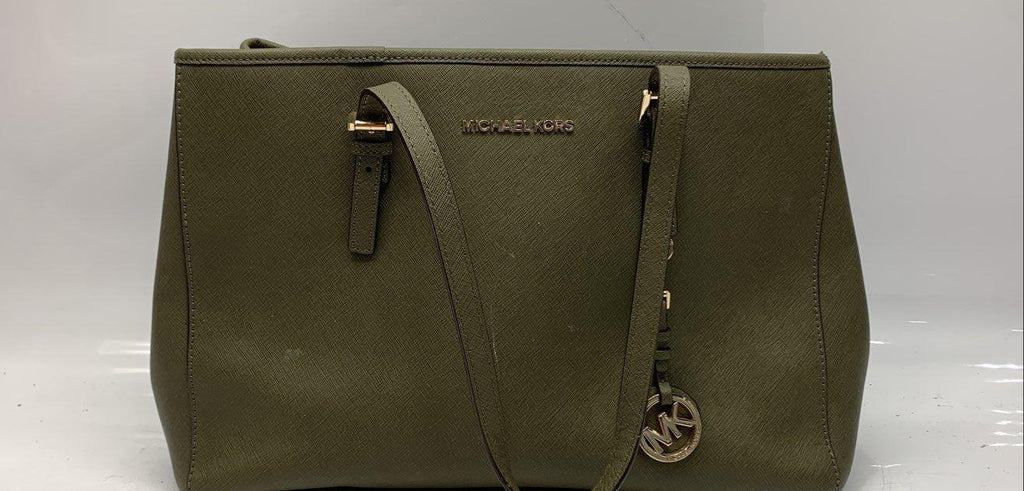 MICHAEL Michael Kors Olive Saffiano Leather Travel Tote