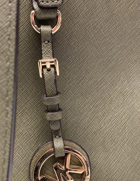 MICHAEL Michael Kors Olive Saffiano Leather Travel Tote