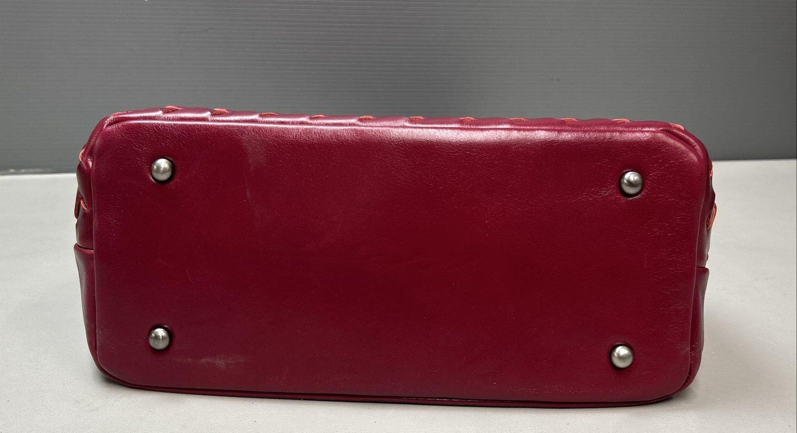 Patricia Nash Rometta Magenta Woven Leather Satchel with COA