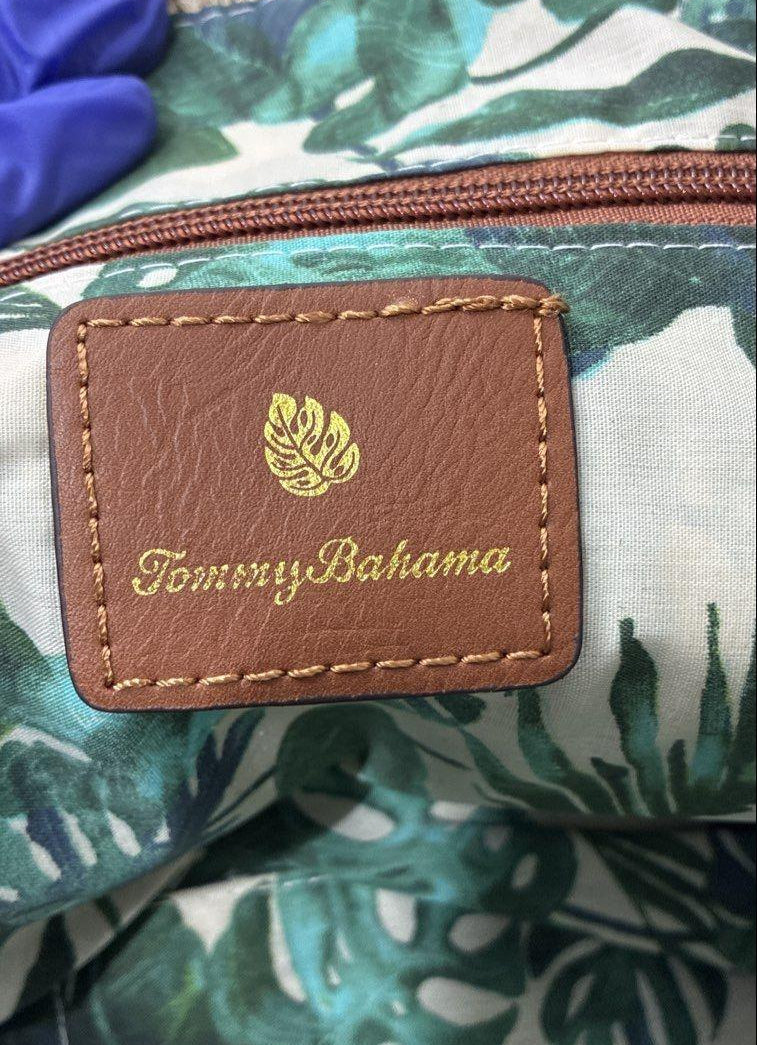 Tommy Bahama Pineapple Pattern Woven Tote Bag