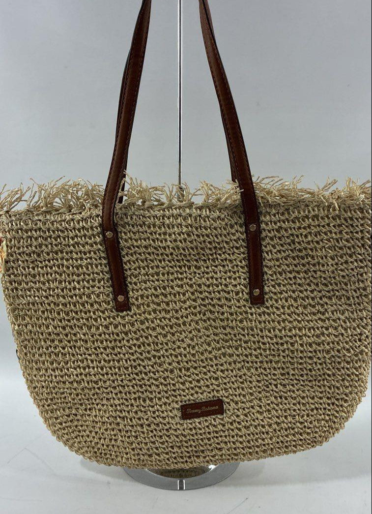 Tommy Bahama Pineapple Pattern Woven Tote Bag