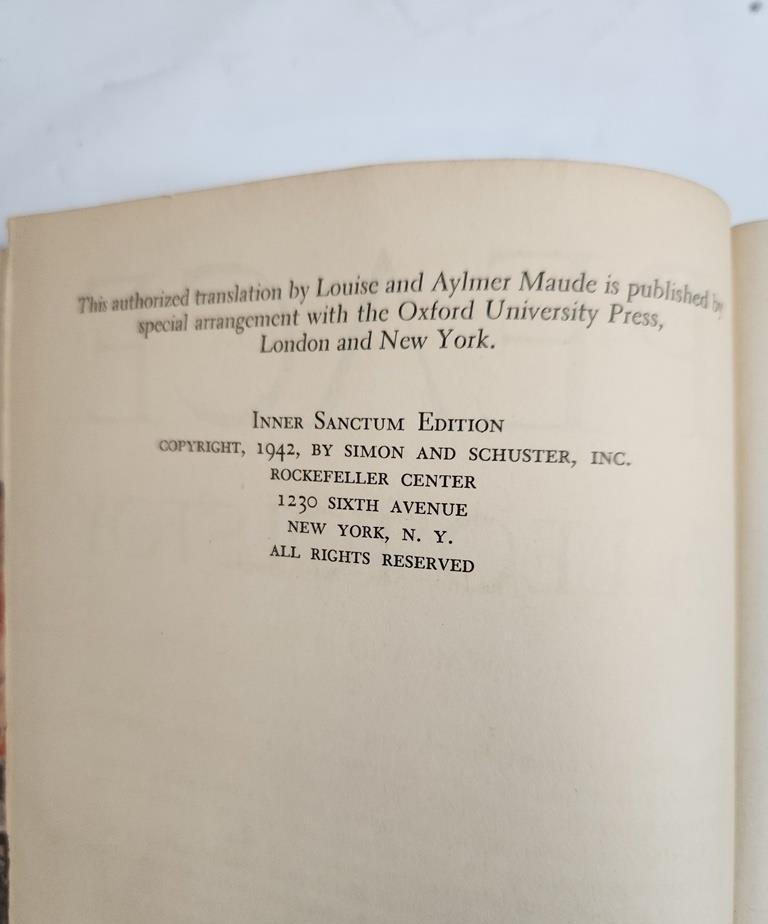 1942 Inner Sanctum Edition War and Peace by Leo Tolstoy