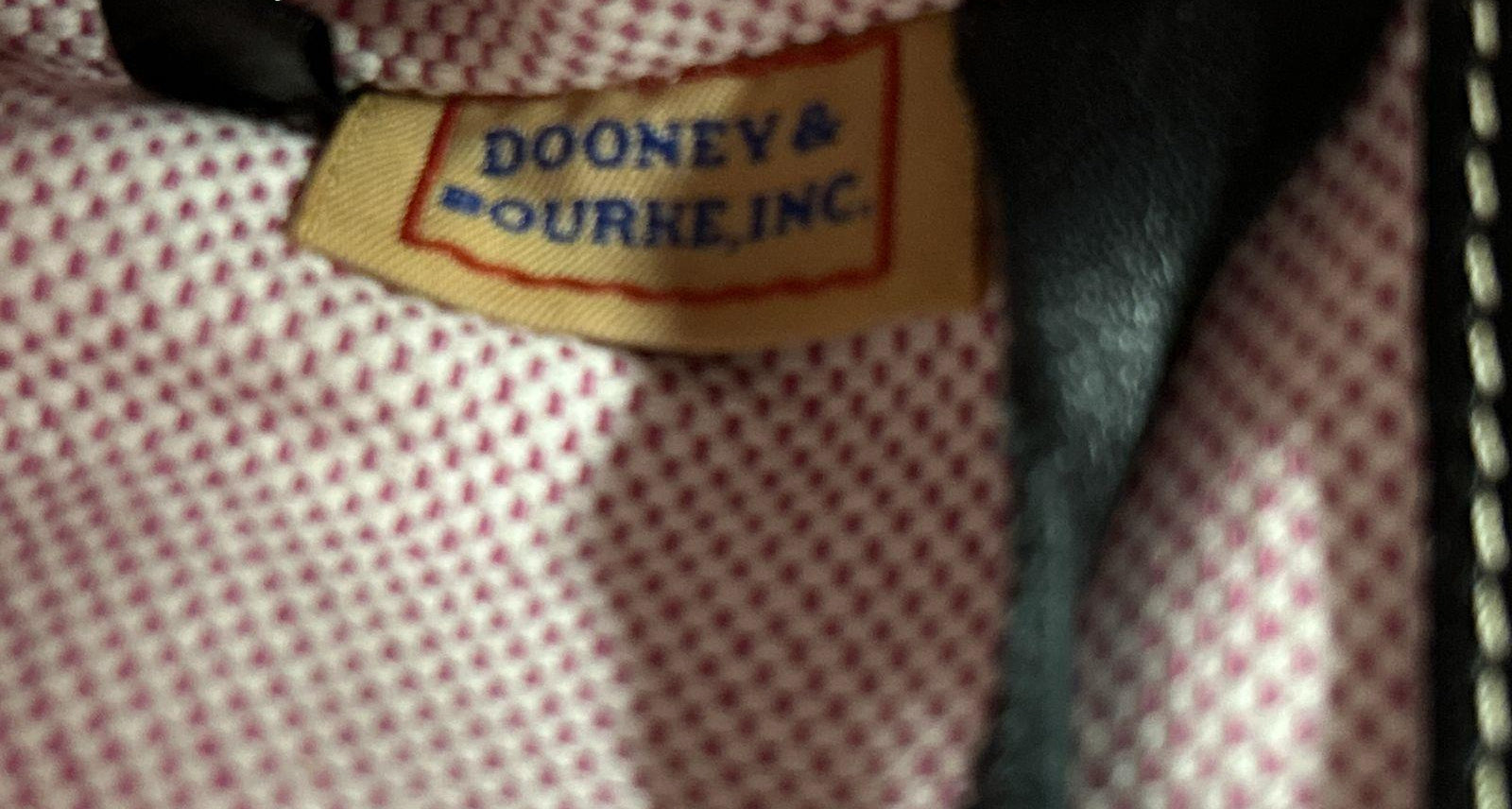 Dooney & Bourke Black & Cream Zebra Print Satchel Handbag