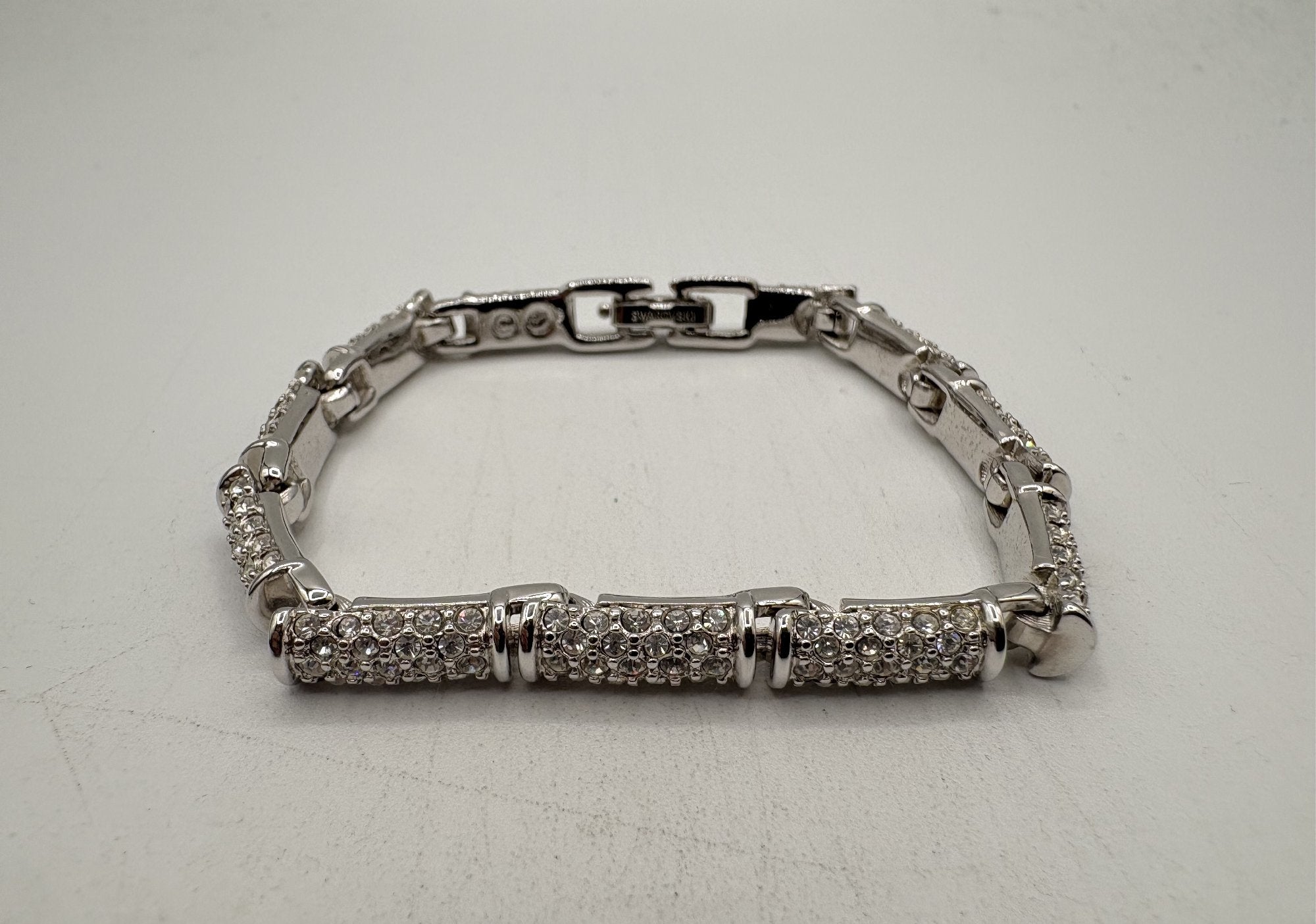 Swarovski Crystal Line Bracelet in Silver-Tone Setting