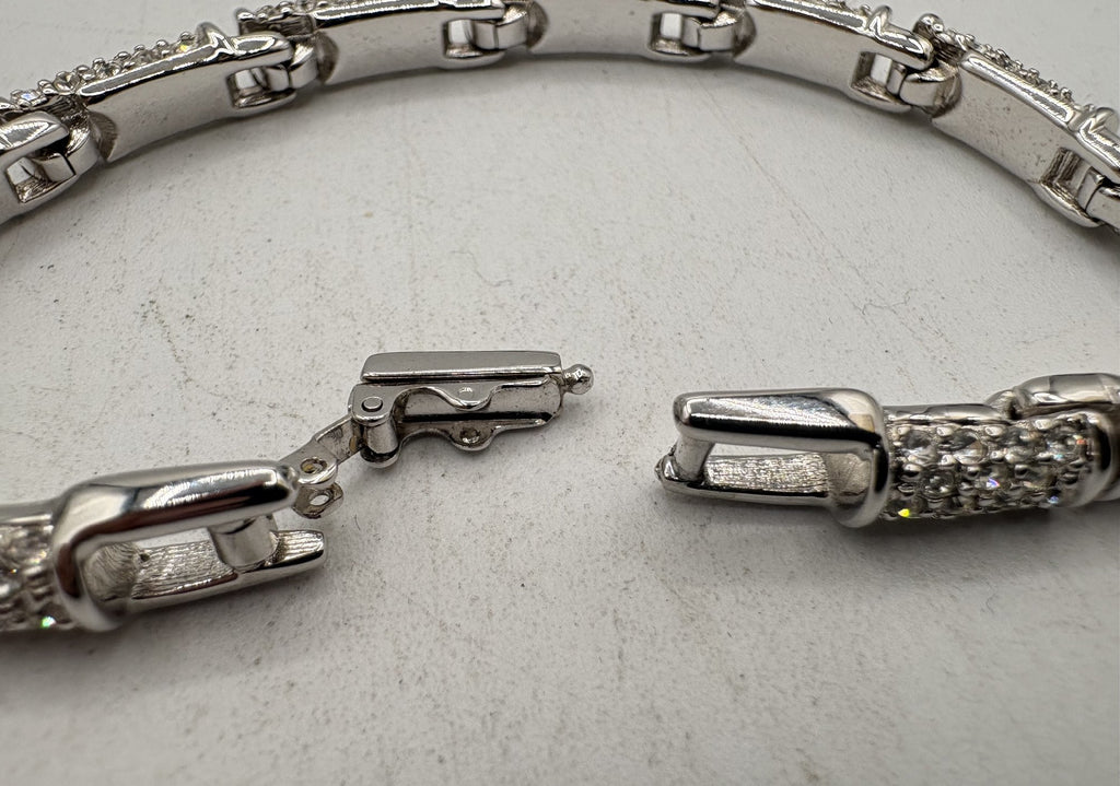 Swarovski Crystal Line Bracelet in Silver-Tone Setting