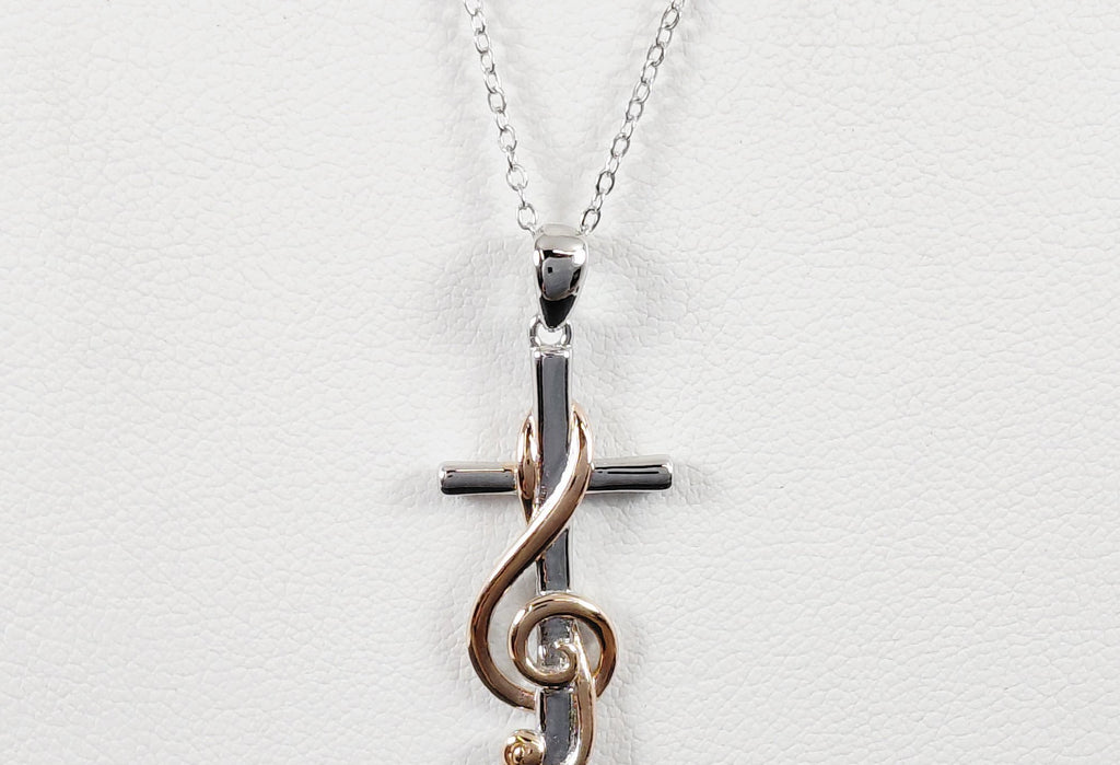 20" 925 Two Tone Silver Secret Affirmational Pendant Necklace