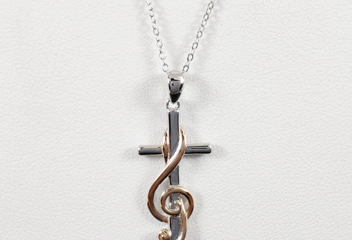 20" 925 Two Tone Silver Secret Affirmational Pendant Necklace