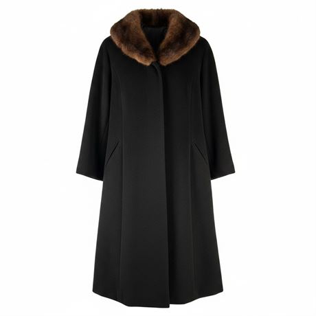 Vintage 1950s Mark IV 100% Cashmere Fur Coat, Size: Small-Medium (Women) [B728]