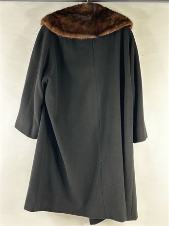 Vintage 1950s Mark IV 100% Cashmere Fur Coat, Size: Small-Medium (Women) [B728]