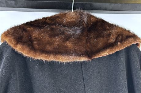 Vintage 1950s Mark IV 100% Cashmere Fur Coat, Size: Small-Medium (Women) [B728]