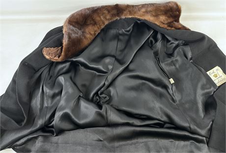 Vintage 1950s Mark IV 100% Cashmere Fur Coat, Size: Small-Medium (Women) [B728]