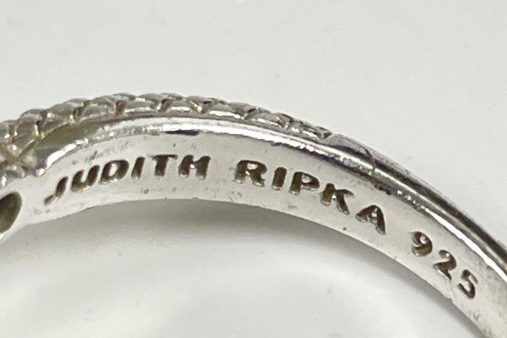 Judith Ripka 925 CZ Cluster Ring 8.8g