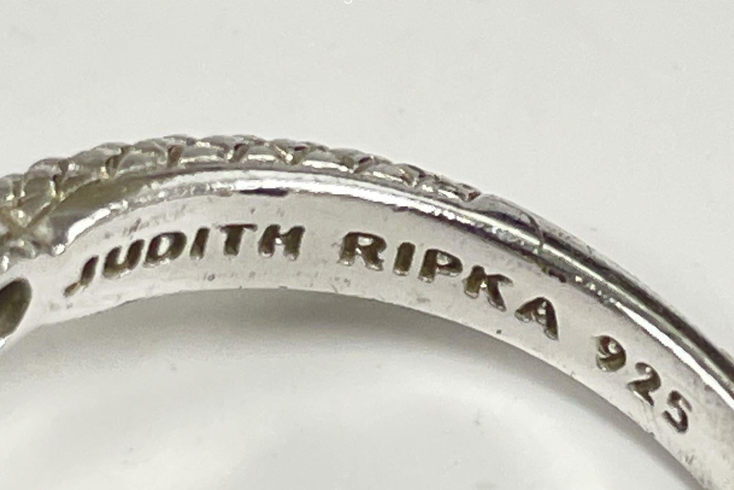 Judith Ripka 925 CZ Cluster Ring 8.8g