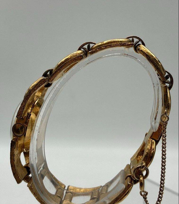 Vintage MCM Rhapsody Royale Gold Tone 17 Jewels Chunky Women's Watch 48.7g