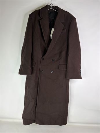 Men's Double Breasted Dark Brown Overcoat [F50444]