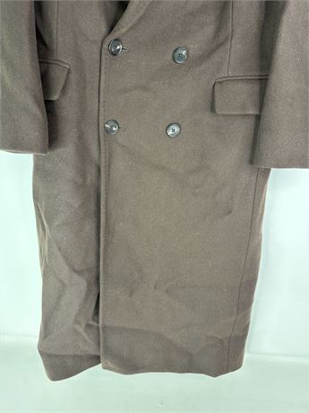 Men's Double Breasted Dark Brown Overcoat [F50444]