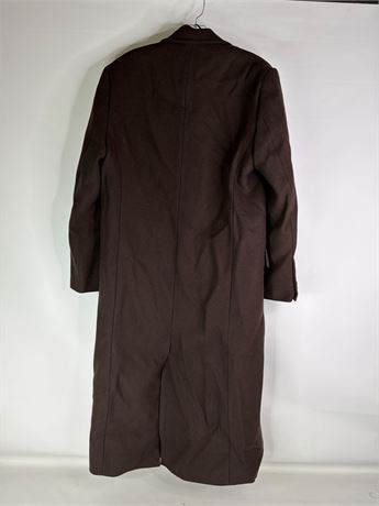 Men's Double Breasted Dark Brown Overcoat [F50444]