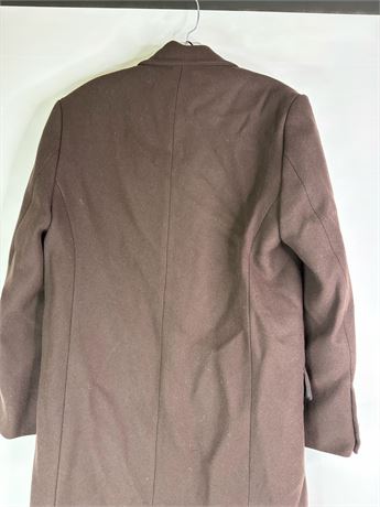 Men's Double Breasted Dark Brown Overcoat [F50444]