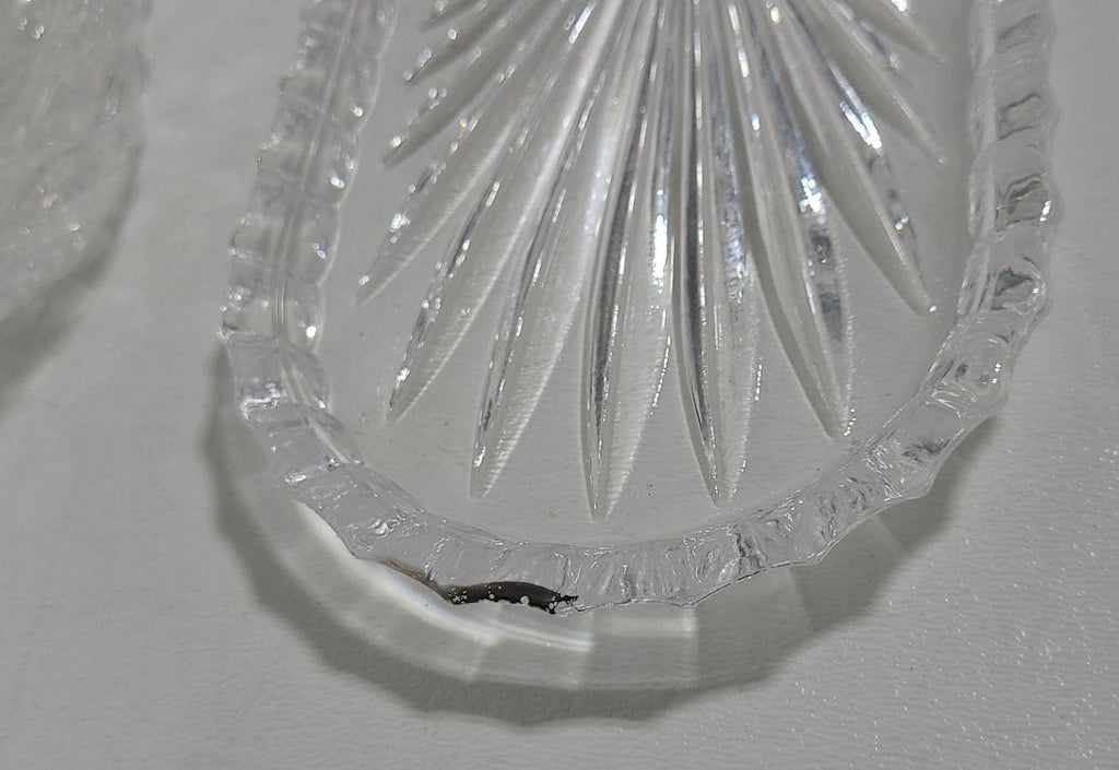 Parka Crystal Hand-Cut Lidded Vanity Jars & Tray Set