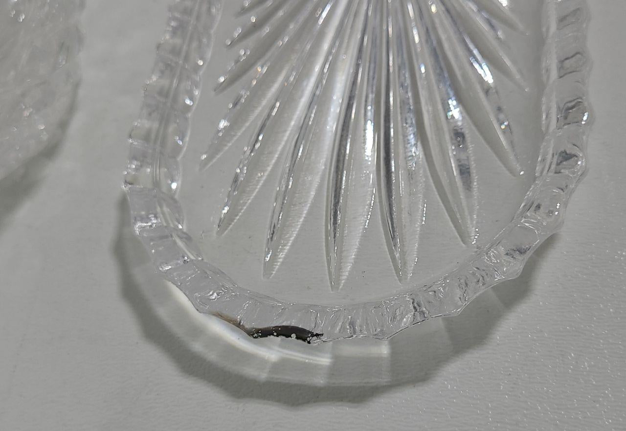 Parka Crystal Hand-Cut Lidded Vanity Jars & Tray Set
