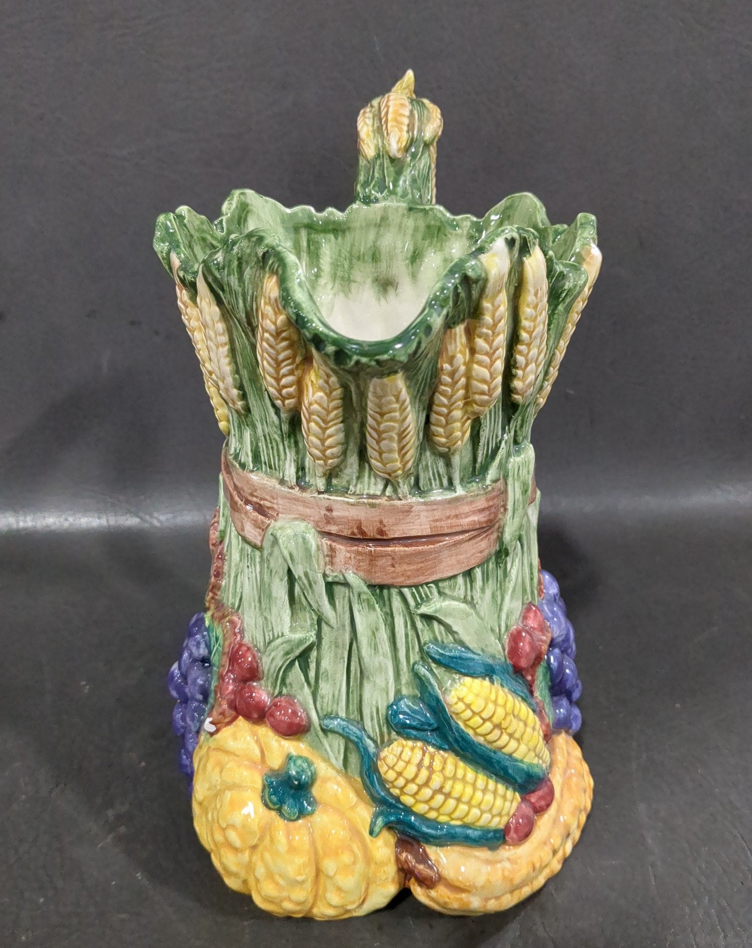 Vintage Fitz & Floyd 1995 Harvest Home Ceramic Pitcher, 8 Inch
