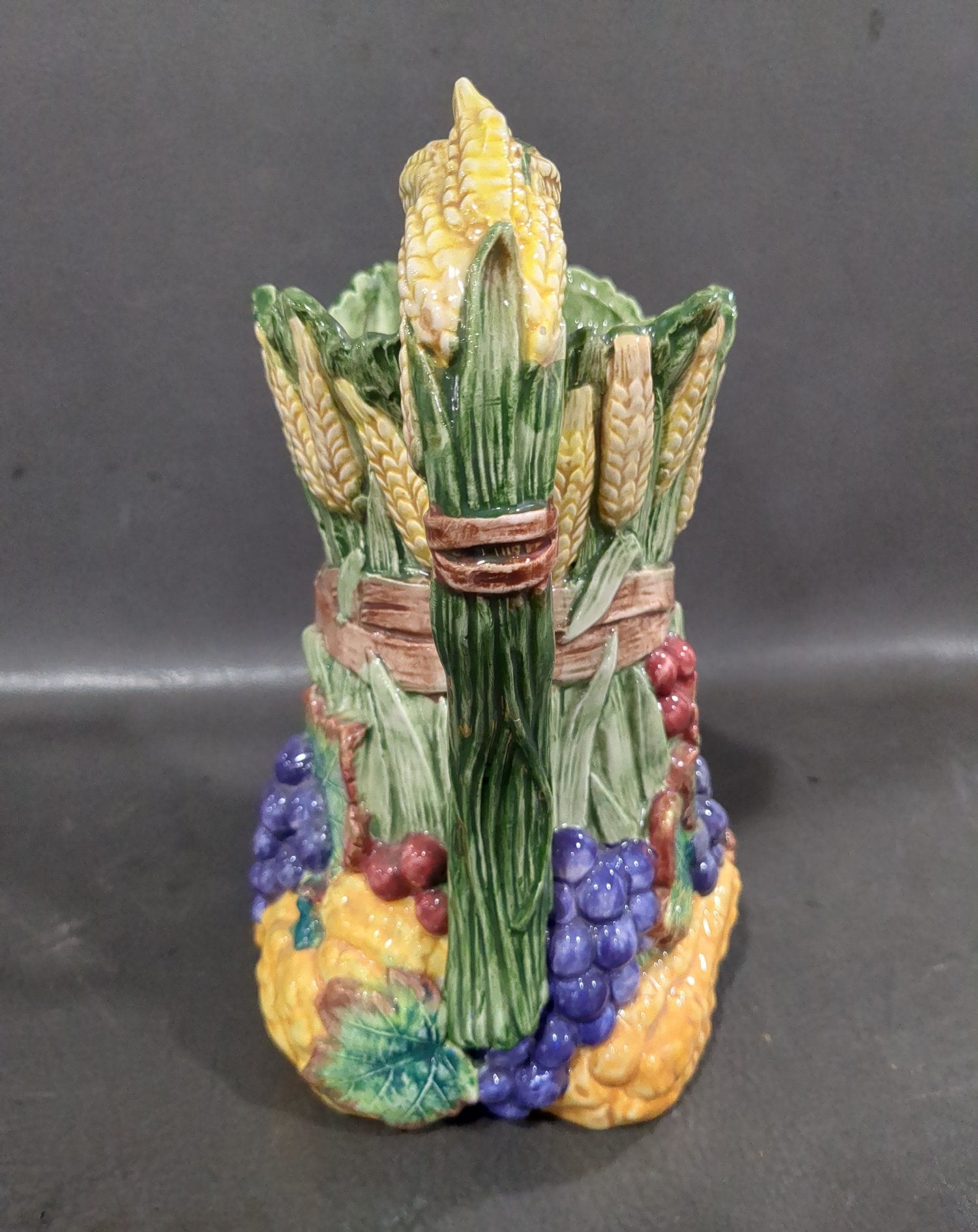 Vintage Fitz & Floyd 1995 Harvest Home Ceramic Pitcher, 8 Inch
