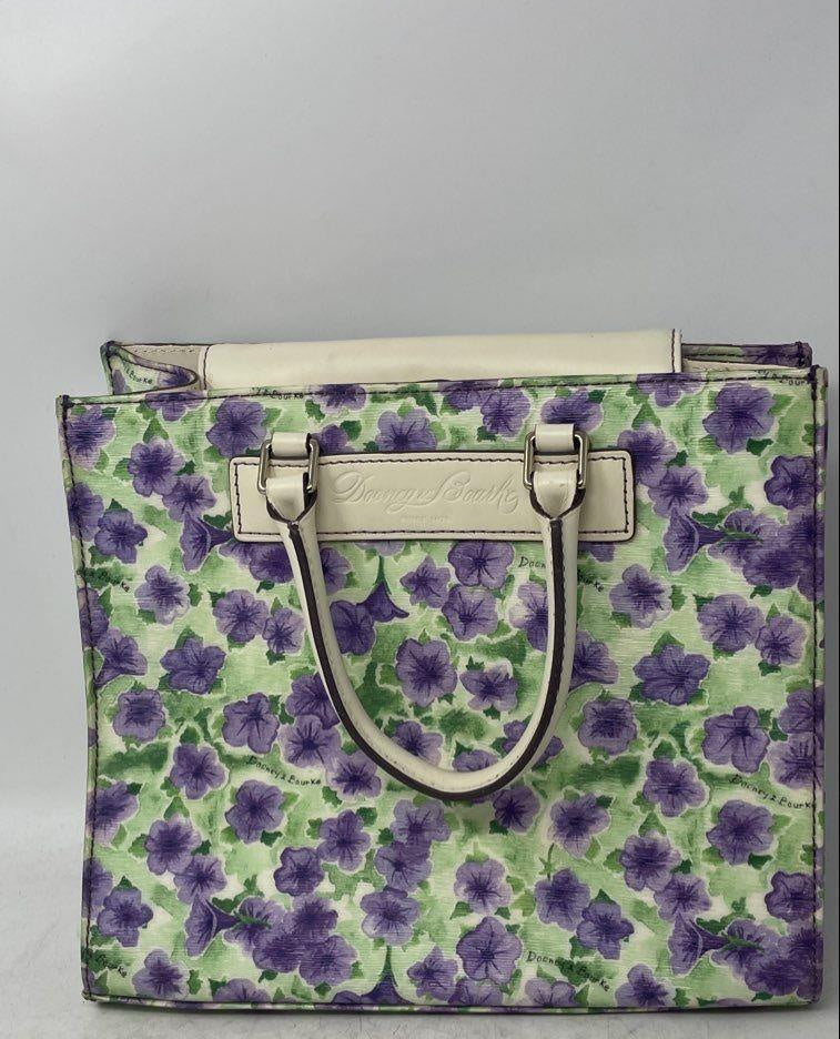Dooney & Bourke Multicolor Floral Print Studded Satchel Handbag