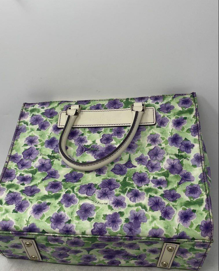 Dooney & Bourke Multicolor Floral Print Studded Satchel Handbag