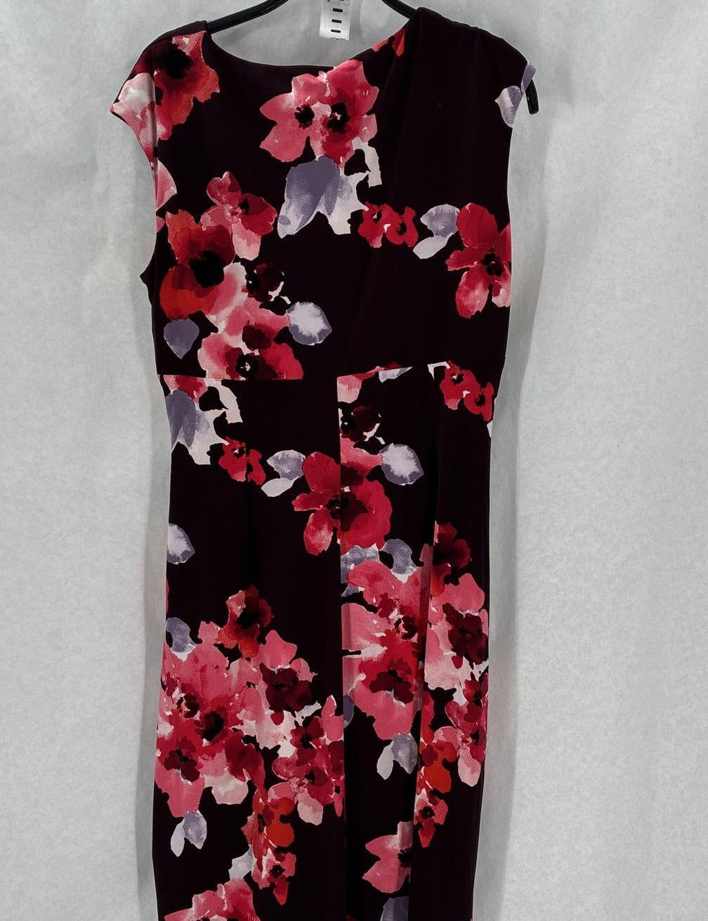 Lauren Ralph Lauren Multicolor Floral Surplice Neck Sheath Womens Dress Size 12
