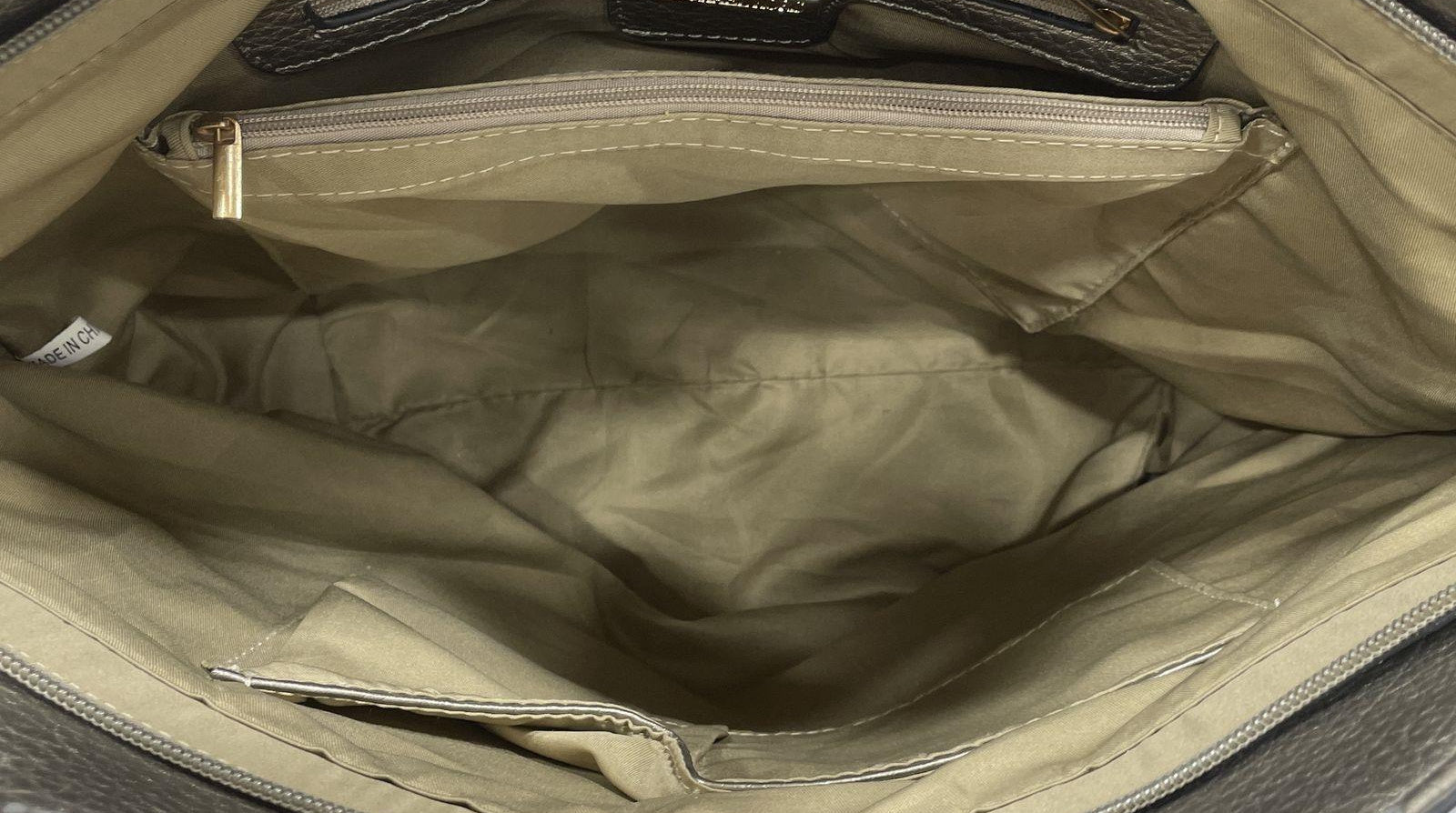 Michael Kors Fulton Metallic Bronze Pebbled Leather Shoulder Bag with Gold Hardware