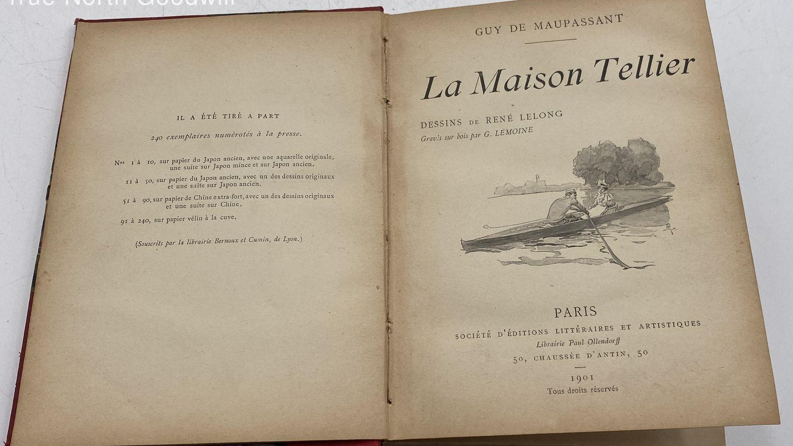 Guy de Maupassant La Maison Tellier 1901 French Book