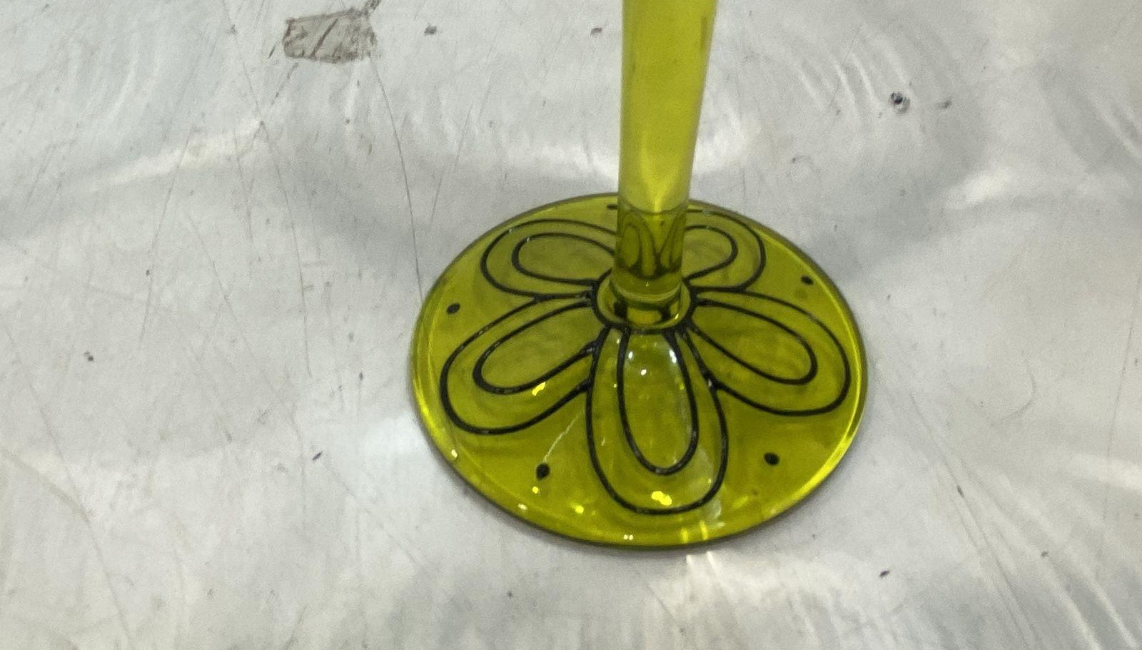 MoMo Panache Daisy Green-Stem Martini Glasses Set of 4