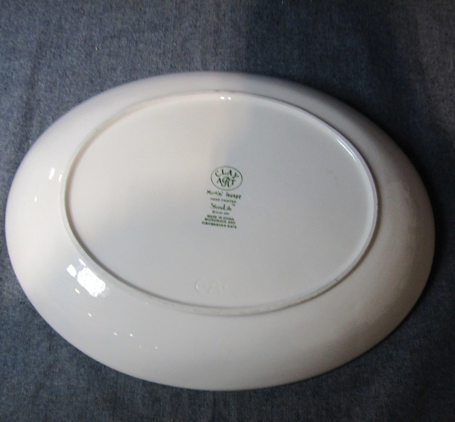 Clay Art Martini Lounge Hand-Painted Ceramic Party Tray