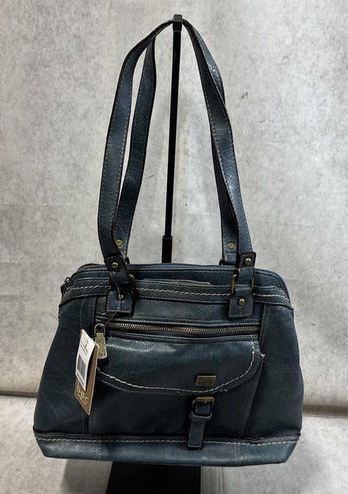 b.o.c. Mineral Blue Faux Leather Shoulder Tote, New with Tags
