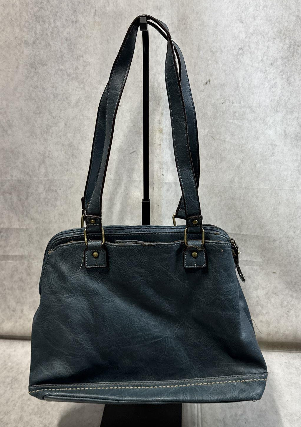 b.o.c. Mineral Blue Faux Leather Shoulder Tote, New with Tags