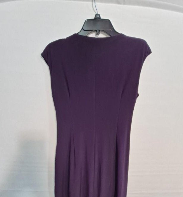 Anne Klein Purple Wrap-Front Dress, Size 8