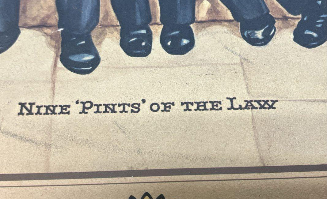 Carling Black Label Nine Pints of the Law Metal Serving Tray