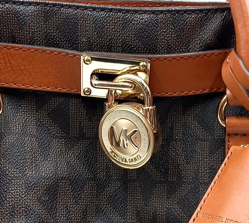 Michael Kors Monogram Hamilton Satchel Handbag Pre-Owned