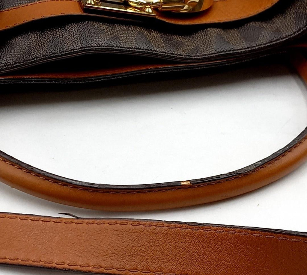 Michael Kors Monogram Hamilton Satchel Handbag Pre-Owned