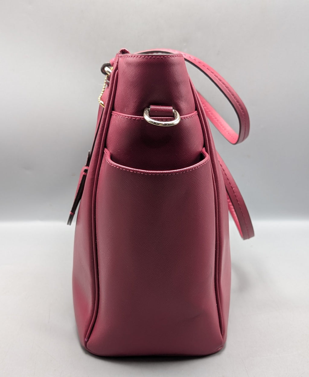 Coach Peyton Berry Crossgrain Leather Multifunction Bag