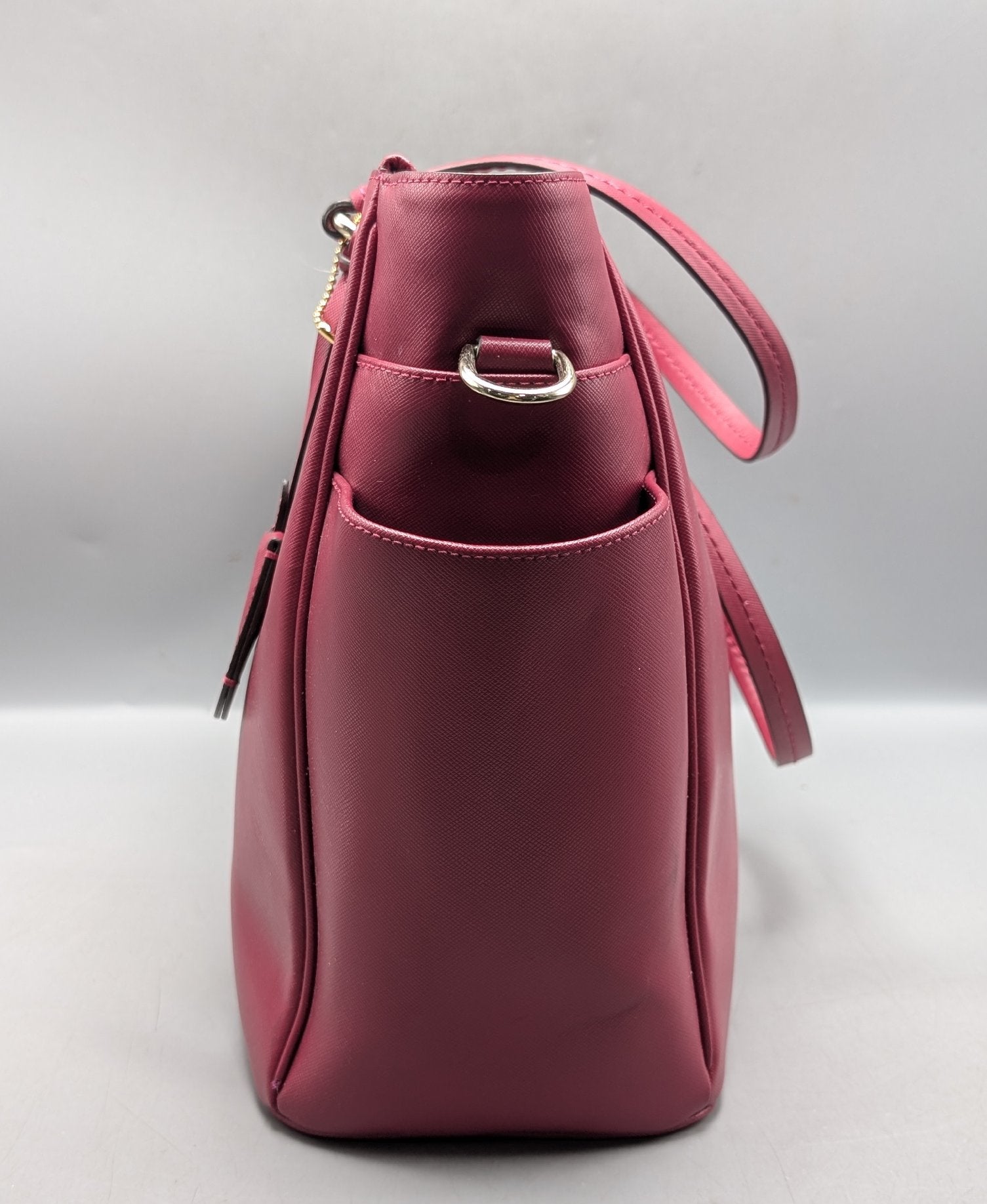 Coach Peyton Berry Crossgrain Leather Multifunction Bag