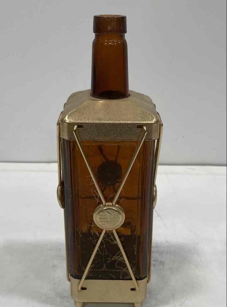 Vintage Swiss Harmony Musical Decanter with Wind-Up Music Box Base